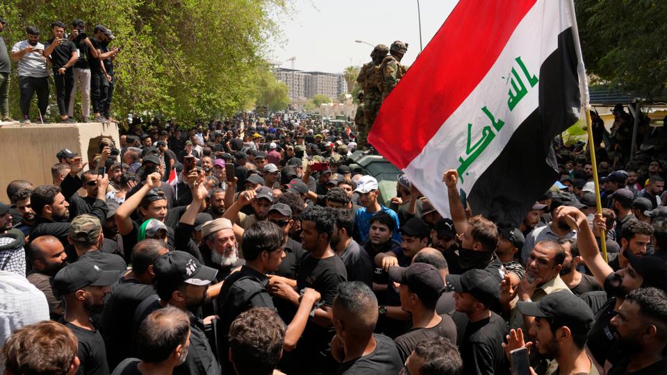 Supporters of al Sadr have staged a sit-in outside the gates of the Supreme Judicial Council in Baghdad.