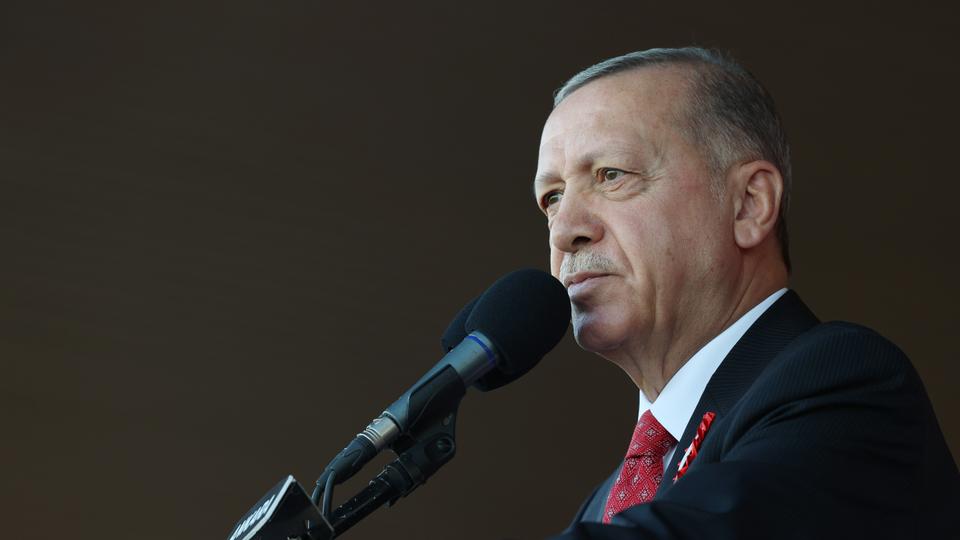 Erdogan congratulated graduates at the Turkish Military Academy's graduation ceremony on the centenary of Victory Day in Ankara.