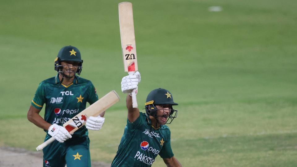 Needing 11 off the last over and only one wicket in hand, the 19-year-old Naseem Shah clobbered consecutive sixes off fast bowler Fazalhaq Farooqi off the first two deliveries to take Pakistan to 131-9.