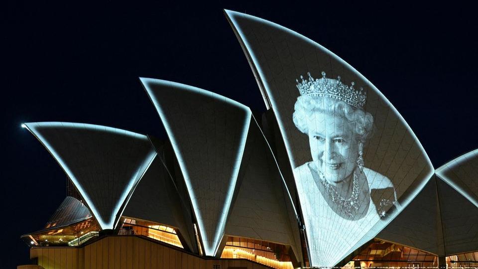 As a mark of respect, national flags in Australia are at half mast, parliament has been suspended and a giant portrait of the queen was displayed on the sails of the Sydney Opera House.