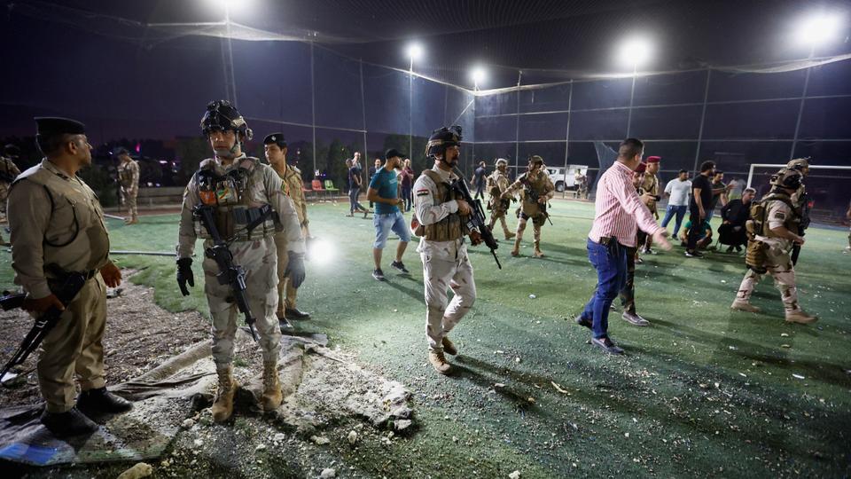 Explosion, heard across much of Iraq's capital, was in a car park near a football field in a residential area, officials say.