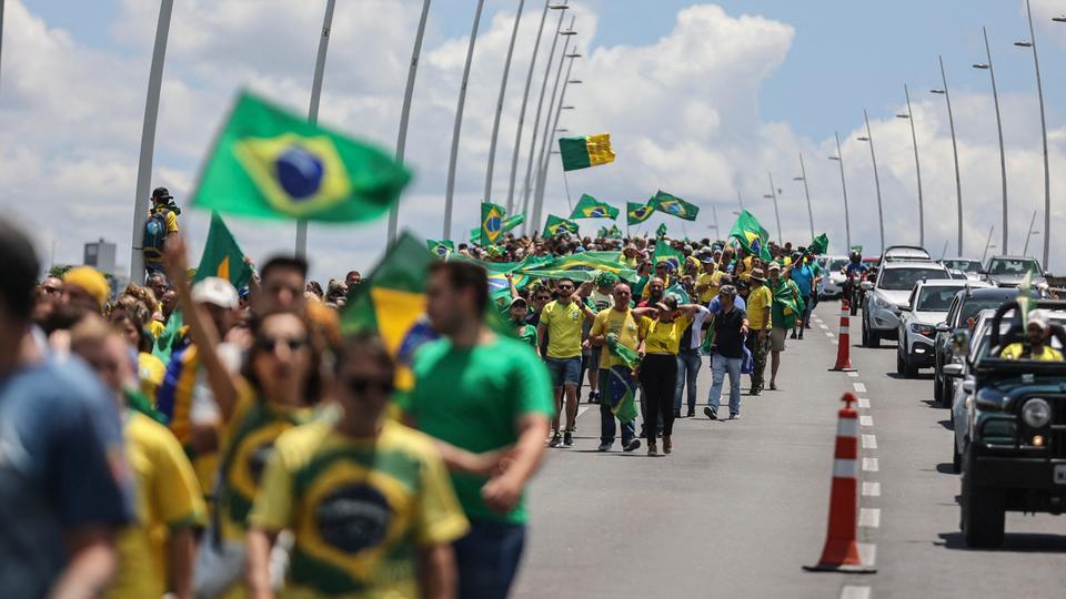 Protests erupted on Sunday after Bolsonaro's narrow loss to leftist Lula da Silva in an October 30 run-off presidential election.