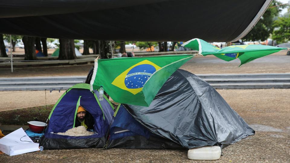 Crowds have diminished since Bolsonaro urged supporters to 