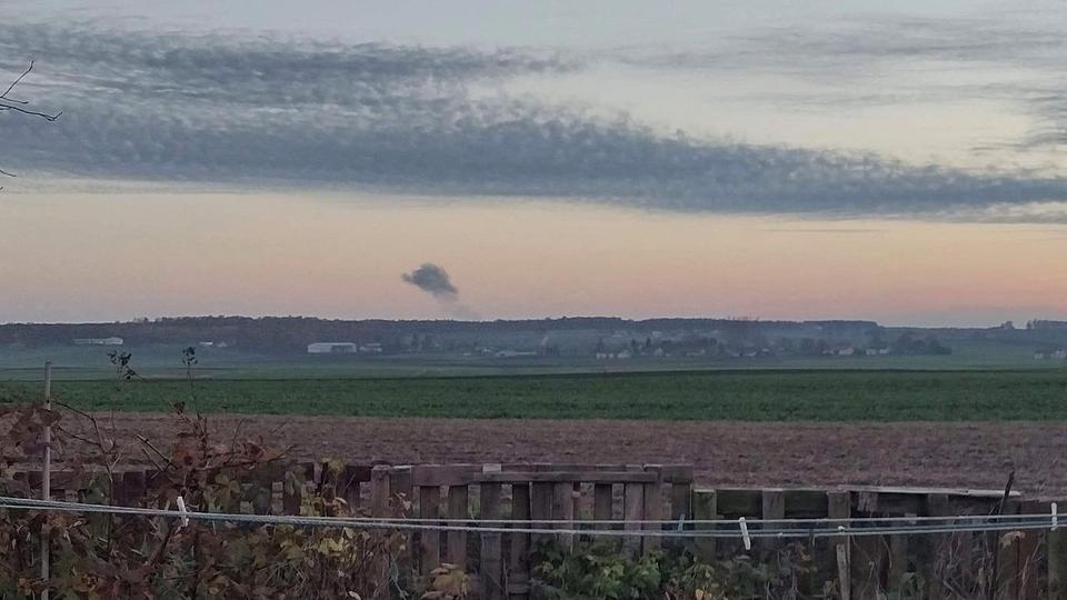 Smoke rises in the distance, amid reports of two explosions, seen from Nowosiolki, Poland, near the border with Ukraine on November 15, 2022 in this image.