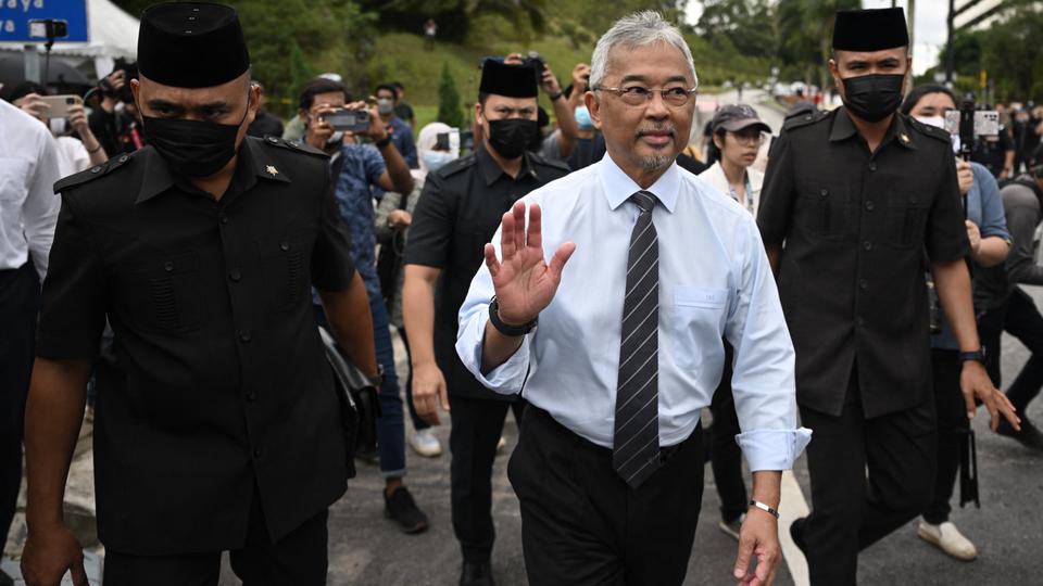 The election stalemate has put the spotlight on the nation's ceremonial monarch, King Al-Sultan Abdullah, who will have to find a way to resolve the impasse. [Mohd Rasfan/AFP]