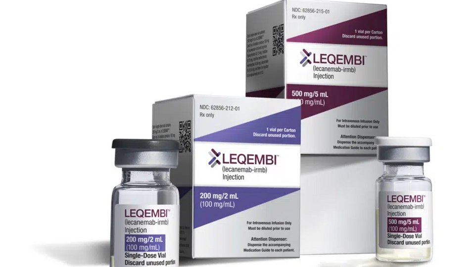 This December 21, 2022 image provided by Eisai in January 2023, shows vials and packaging for their medication Leqembi.