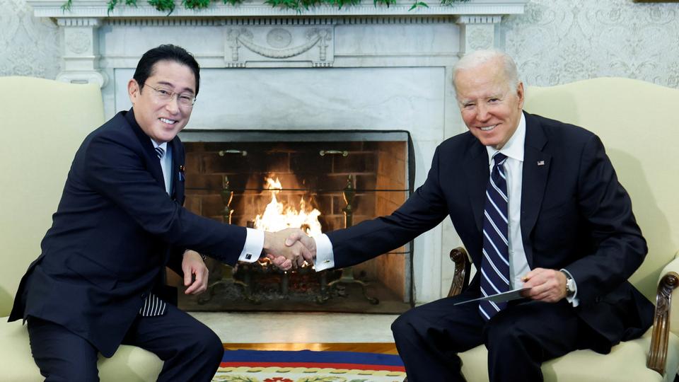 PM Kishida pledges alongside Biden to modernise his country's military, warning that Russia's aggression on Ukraine has opened a dangerous new era and could embolden China.