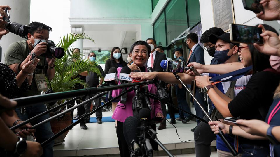 Maria Ressa, 59 is currently on bail as she appeals a six-year prison sentence handed down in 2020 for a libel conviction.