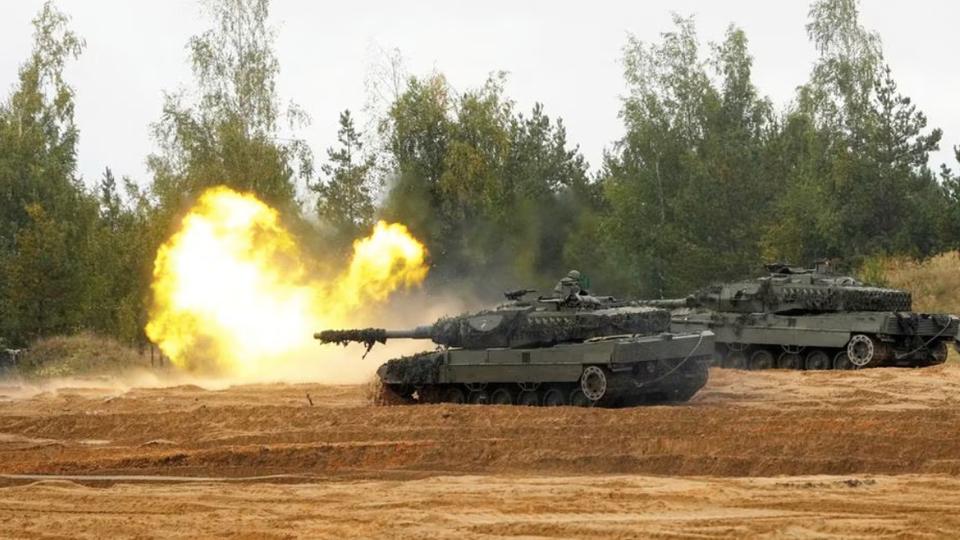 German armsmaker Rheinmetall said earlier it could deliver repaired Leopard 2 battle tanks to Ukraine in 2024 at the earliest and would need a confirmed order to begin repairs.