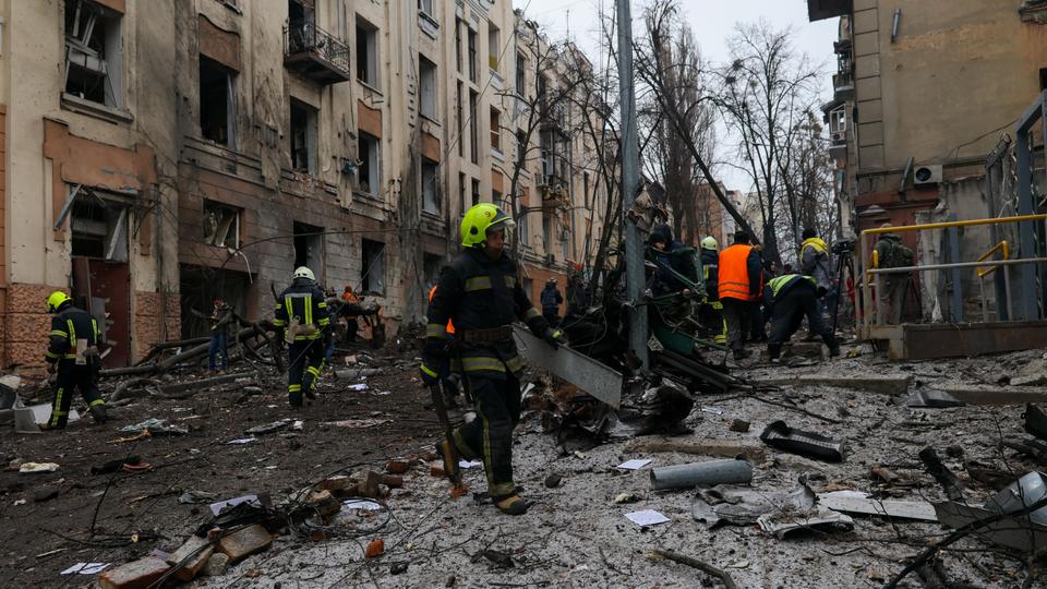 Five people were injured in Russian rocket attacks in the center of Kharkiv, Ukraine's second-largest city.