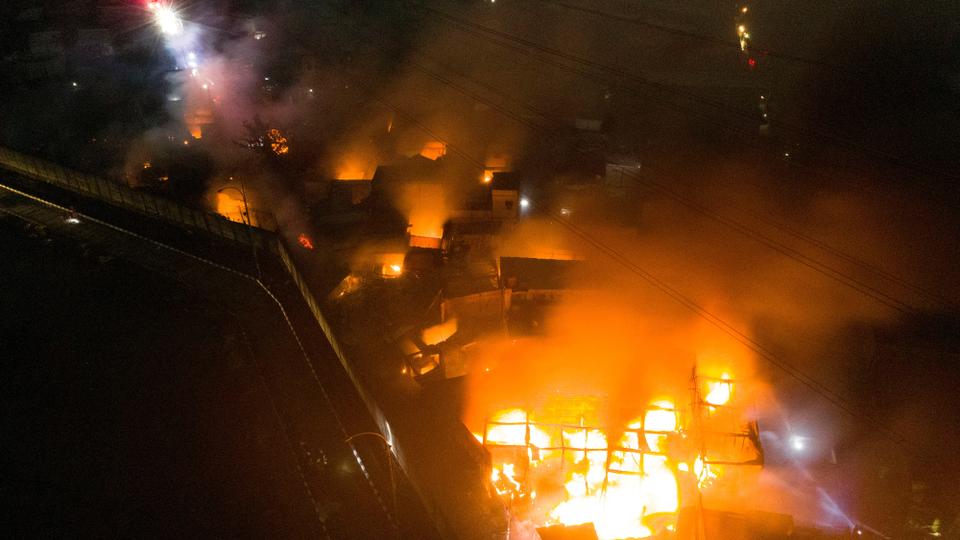 A preliminary investigation showed the fire broke out when a pipeline ruptured during heavy rain, possibly from a lightning strike, said Eko Kristiawan, Pertamina’s area manager.