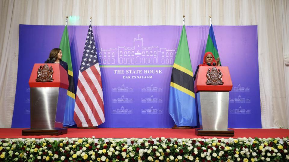 Harris is on a three-nation trip to Africa, the latest push by the United States to deepen its engagement with the continent to counter the growing influence of China and Russia.