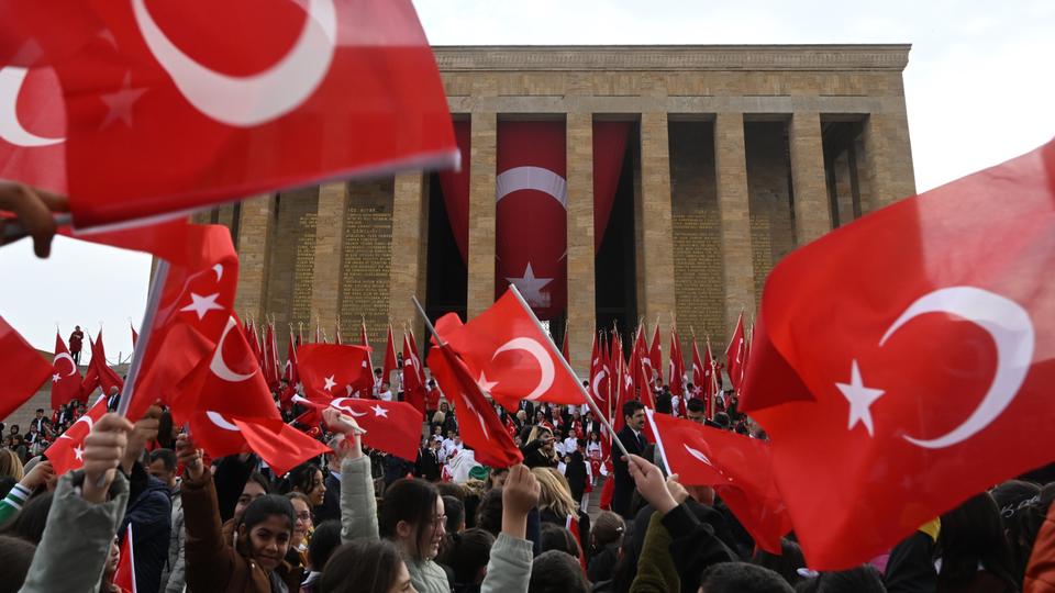 Festive crowds gather annually at Türkiye's founding father Mustafa Kemal Ataturk's mausoleum, Anitkabir, to observe the holiday.