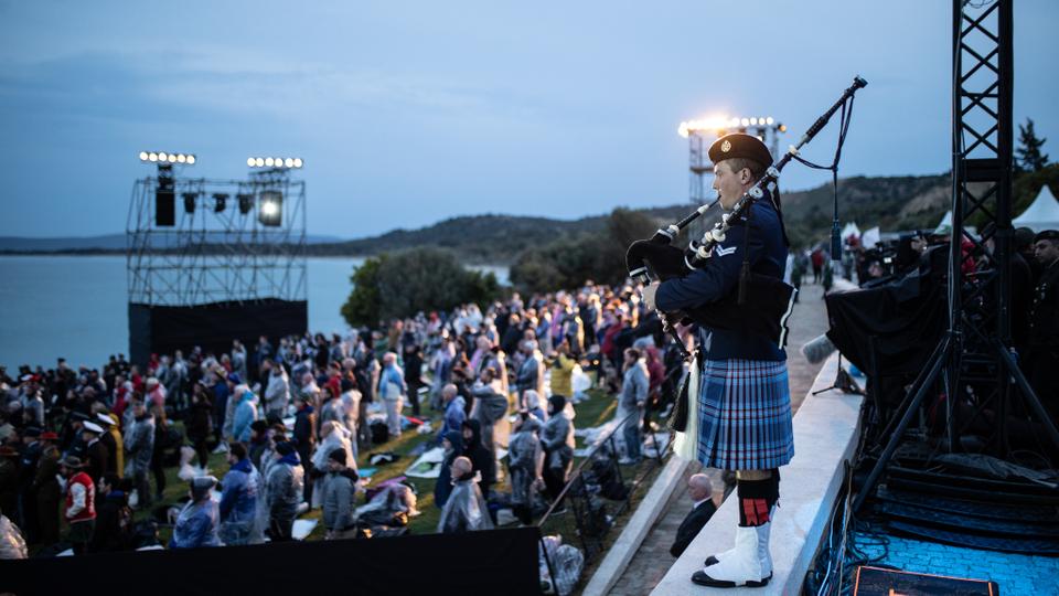 The commemoration ceremony is held at the French Military Cemetery on the Gallipoli Peninsula.