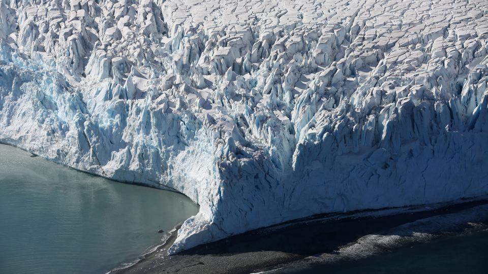 A glacier is seen in Half Moon Bay, Antarctica, February 18, 2018