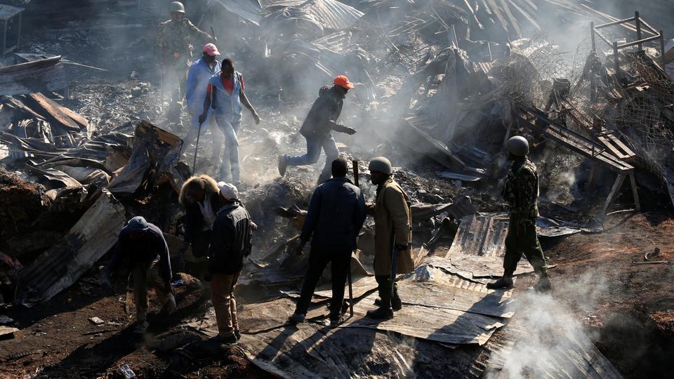 Market fire kills at least 15 in Kenya's Nairobi