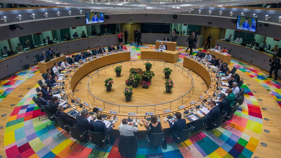 EU leaders take part in a European Union summit in Brussels, Belgium June 28, 2018.