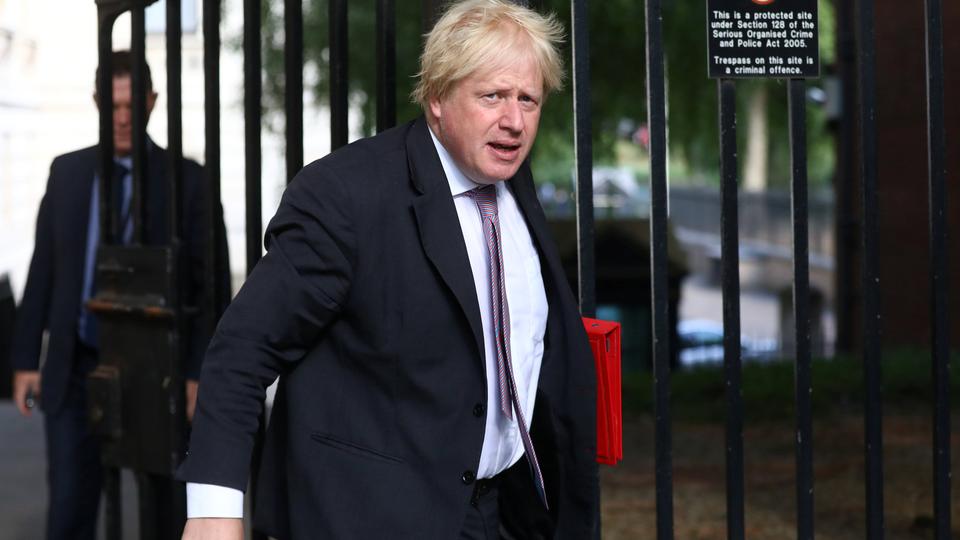 Britain's Secretary of State for Foreign and Commonwealth Affairs Boris Johnson arrives at 10 Downing Street in London, Britain, July 3, 2018.