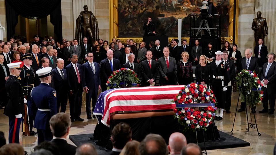 Washington Pays Respects To Bush As He Lies In State At Capitol