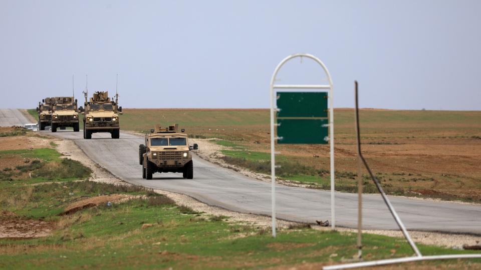 US troops patrol near Turkish border in Hasakah, Syria, November 4, 2018.