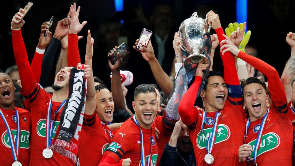 Stade Rennes beat Paris St Germain on penalties to win French cup