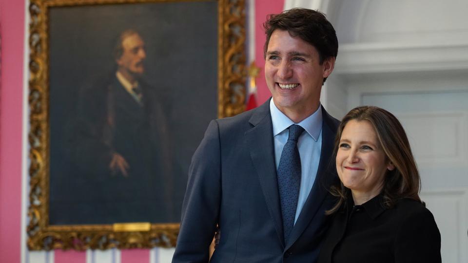 Canada S Trudeau Names New Cabinet Freeland Is Deputy Pm