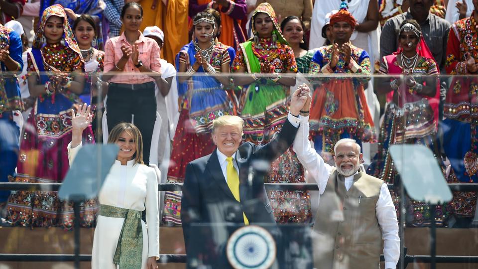Trump hails exceptional Modi at India rally as 