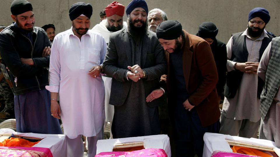 Bomb disrupts funeral for 25 Sikhs killed in Afghan capital