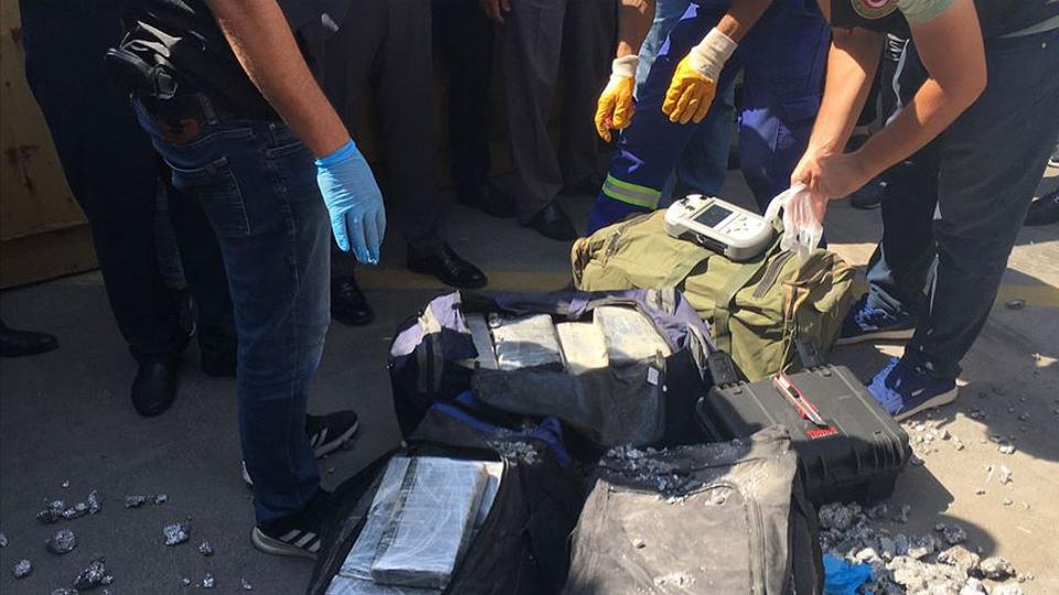 Turkey's customs enforcement agents seize some 540 kilograms of cocaine, marking the largest single seizure of the drug in the country's history. August 26, 2020.