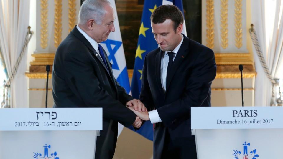 Macron Calls For New Israel Palestine Talks During Netanyahu S Visit