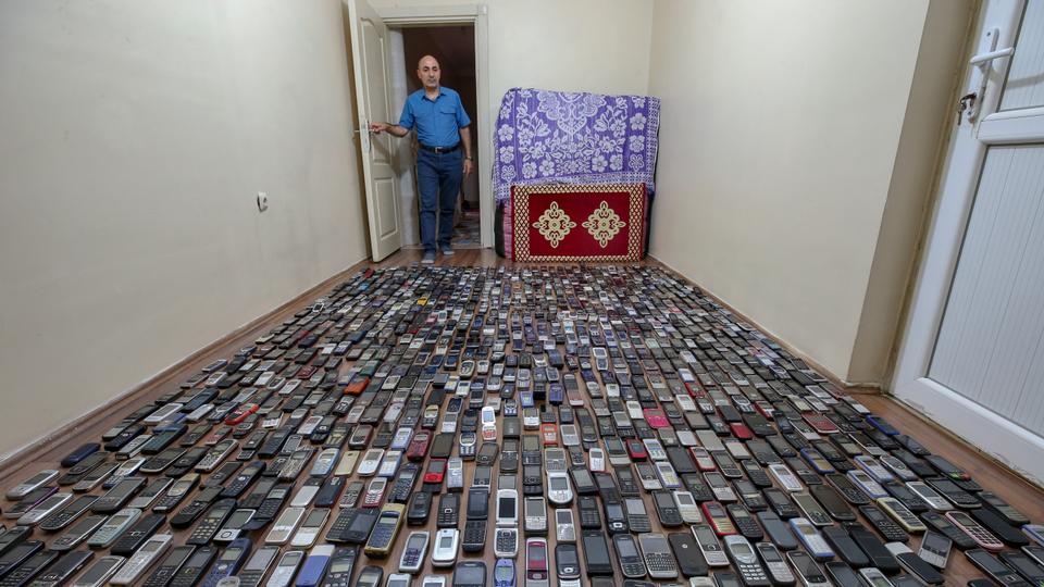 Where do old cellphones go? To this collection in Turkey if they're lucky