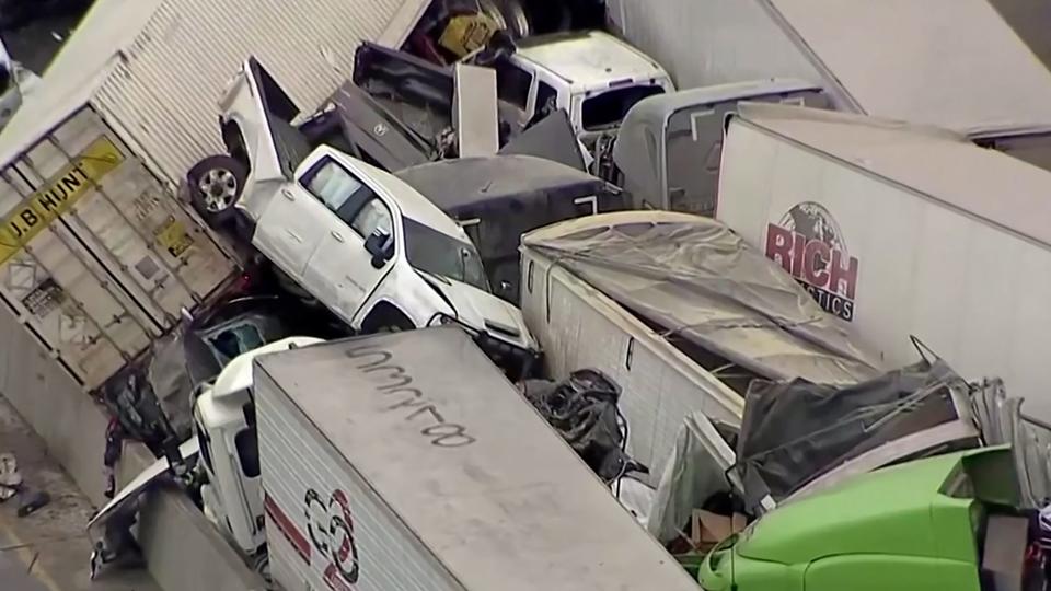 Massive Vehicle Pileup Leaves Several Dead On Icy Texas Interstate 1457