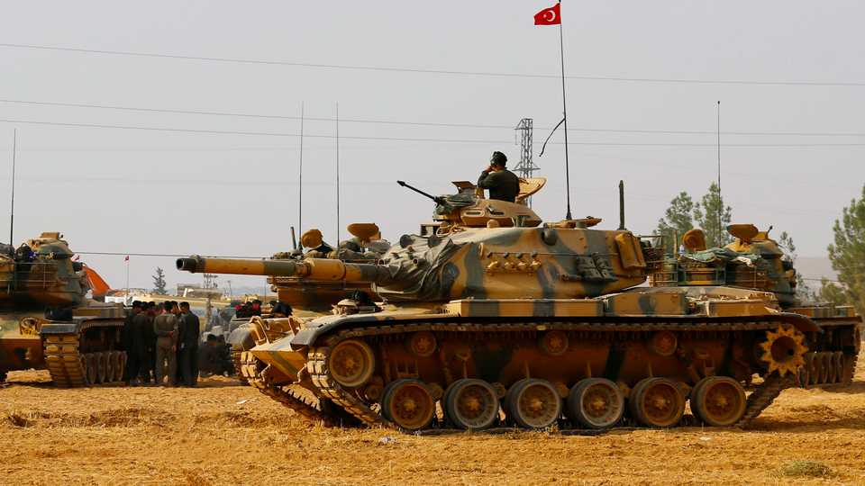 Turkish tanks, armoured vehicles and personnel are being deployed along the Turkish-Syrian border, for what might be the next stage in the battle for territory in northern Syria where YPG militants still hold ground. 