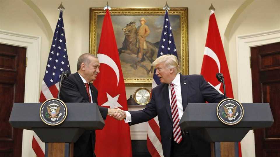Turkish President Recep Tayyip Erdogan’ın first official visit with the US President Donald Trump was in Washington, the US, May 16, 2017.