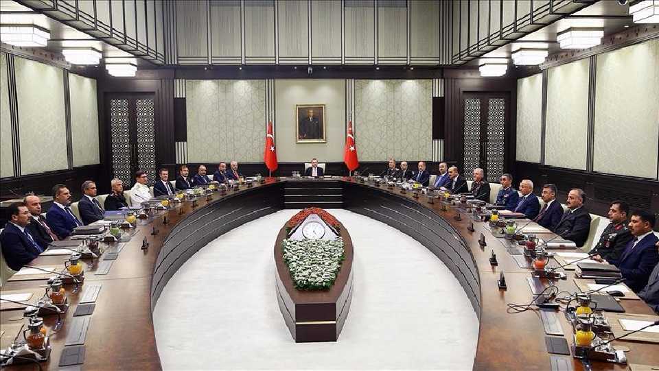 The closed National Security Council meeting, which was held under the presidency of President Recep Tayyip Erdogan and lasted over three hours. 