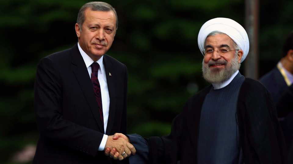 Turkish President Erdogan and Iranian President Hassan Rouhani spoke by phone on September 24, 2017. 
