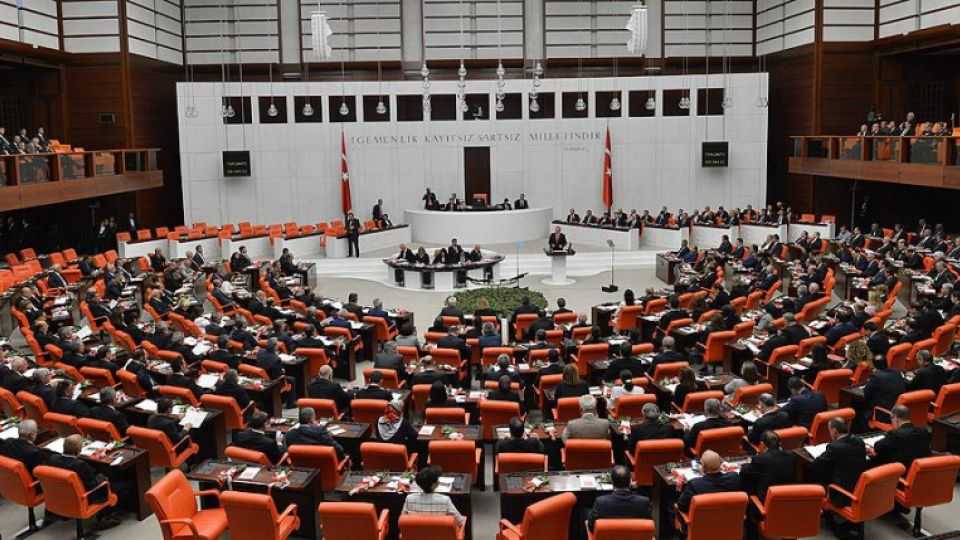 File photo shows the Grand National Assembly of Turkey during a session.