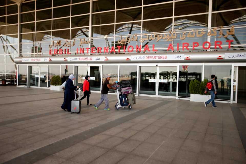 International flights to Erbil's airport were suspended in the wake of a referendum on support for independence for Iraq's semi-autonomous northern region.