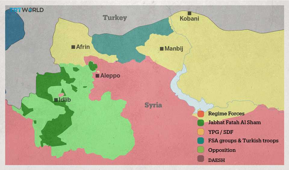 Turkish troops will be deployed in the north, while Russian and Iranian troops will remain in the east and south.