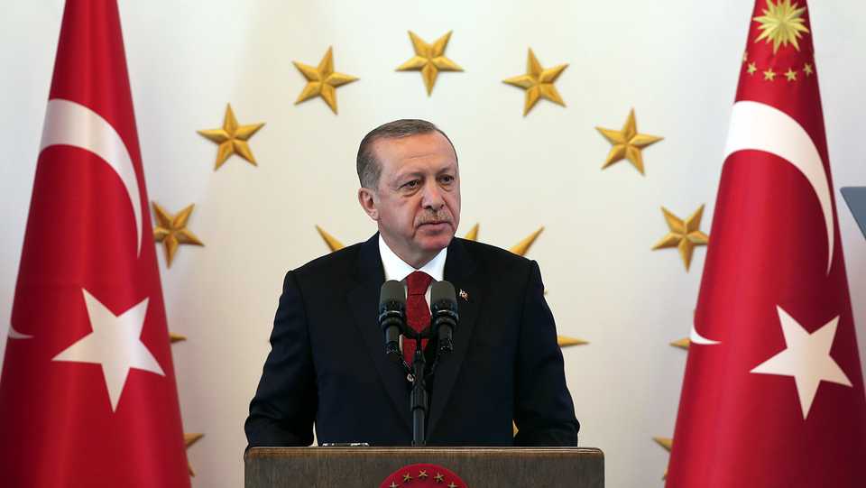 Turkish President Erdogan spoke harshly at a meeting with provincial governors in Ankara on Thursday. He criticised the United States for sacrificing its strategic partner for 