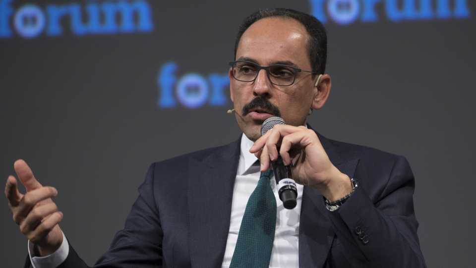 Turkish Presidential Spokesman Ibrahim Kalin makes a speech during the “Redefining the Global Agenda” panel within TRT World Forum in Istanbul Turkey, on October 18, 2017.