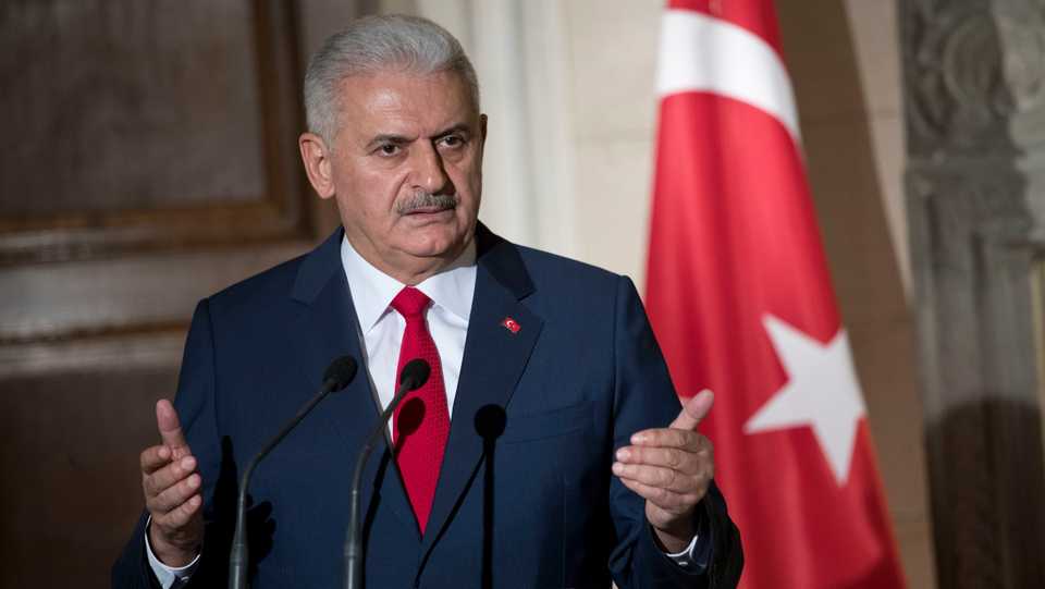 Turkish Prime Minister Binali Yildirim visits the United States after the visa ban has been partially lifted by the US Embassy on Monday