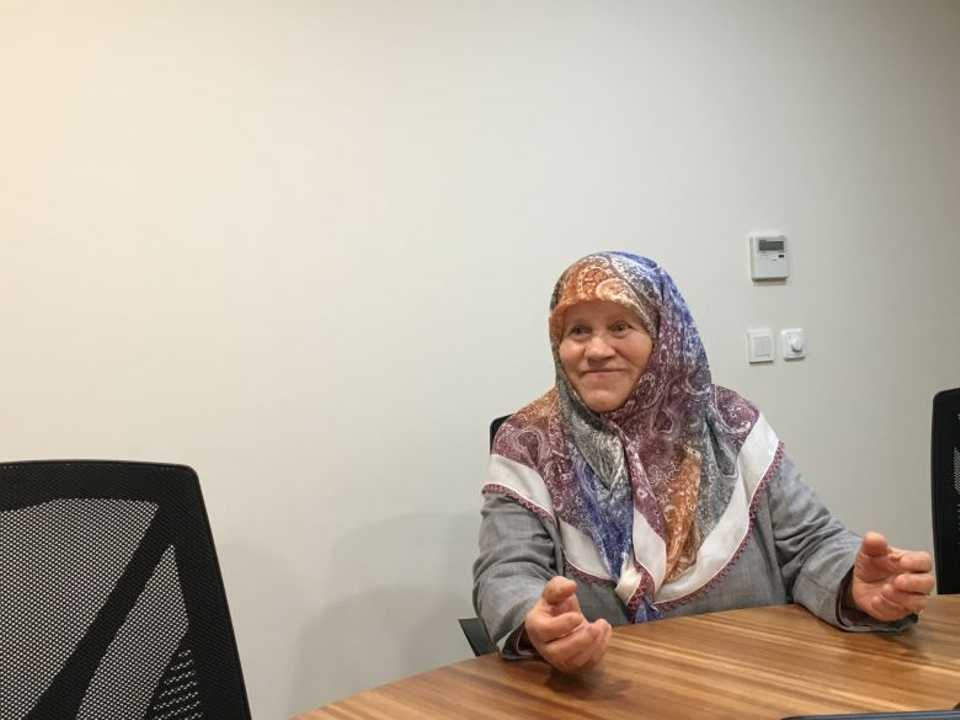 74-year-old woman Fikriye Temel during an interview with TRT World.