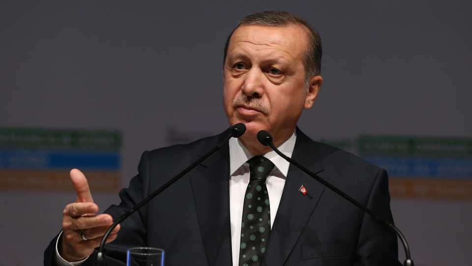 This March 21, 2016. file photo shows Turkish President Recep Tayyip Erdogan speaking on the occasion of World Forestry, Water and Meteorological Day in Istanbul. (File Photo AP)