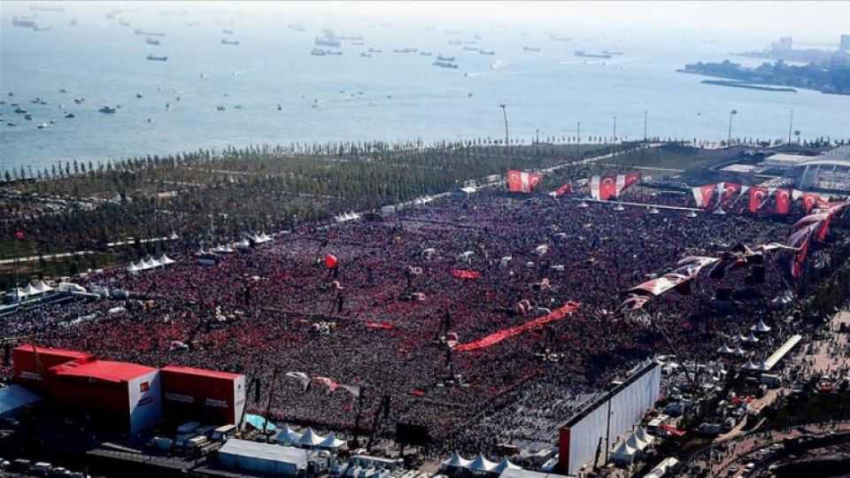 Million attend Istanbul rally on Sunday, Aug 7, 2016.