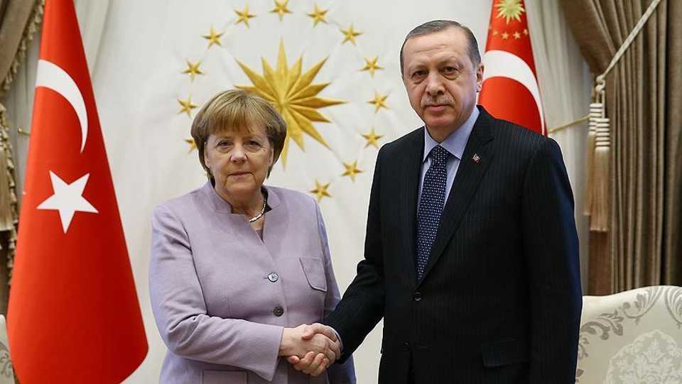 German Chancellor Angela Merkel and Turkish President Recep Tayyip Erdogan.