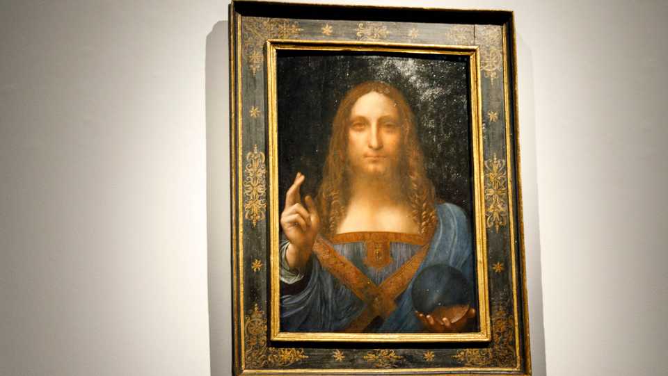 Salvator Mundi by Italian polymath Leonardo da Vinci is seen at a photocall at Christie's auction house in central London (file photo).
