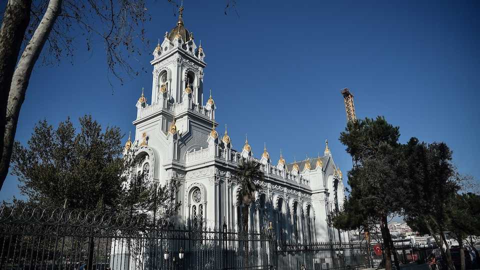 A picture taken on January 6, 2018 shows a general view of the Bulgarian St Stephen's Church, also known as the 'Iron Church', in Istanbul.