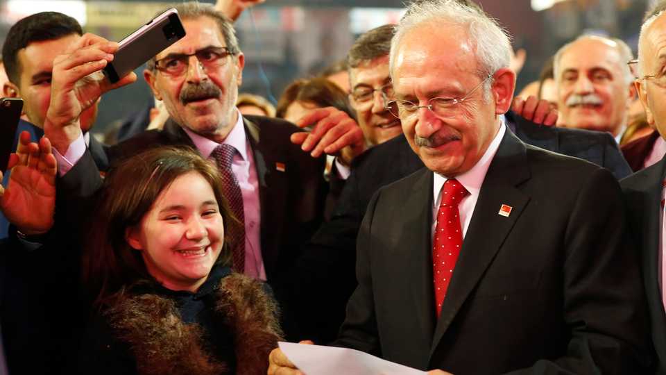 Kemal Kilicdaroglu casts his vote during the main opposition Republican People's Party's (CHP) 36th ordinary congress in Ankara, Turkey on February on 3, 2018.
