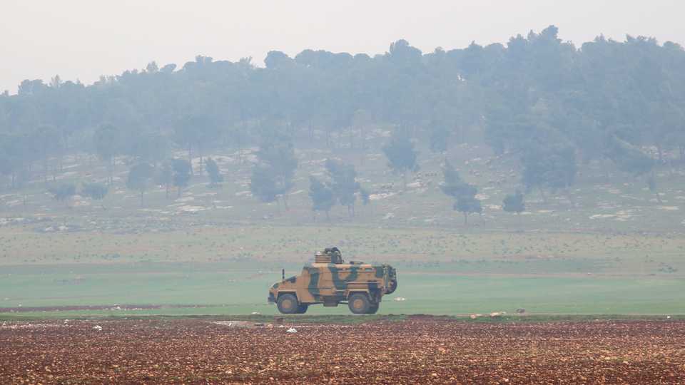 A convoy of Turkish Armed Forces moves to the fourth observation point in Syria's Idlib on February 5, 2018, set to be established in accordance with the Astana agreement.